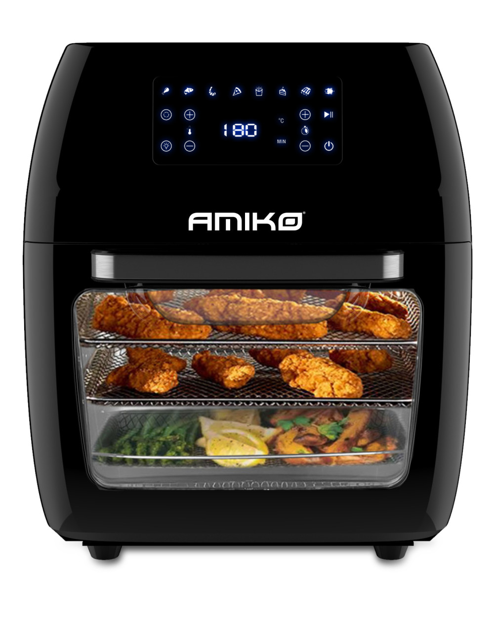 Amiko A80 forrólevegős sütő és grill, 1700W, 12 liter termék 2. képe